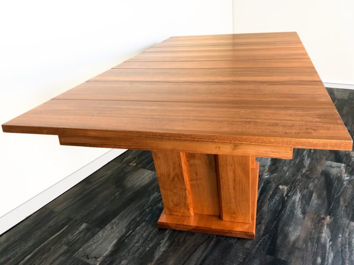 Vancouver Pedestal table - hand planed top