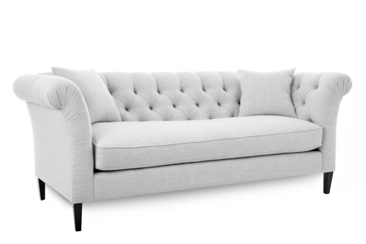 Vera Sofa with tufted back and bench seat cushion by Vangogh Designs of BC, Canada