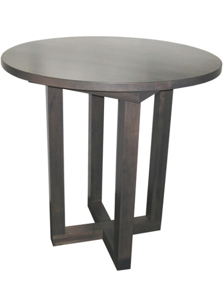 Custom Tangent Pub height Pedestal Table, exclusive to our store - solid wood