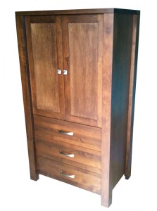Boxwood Wardrobe/Armoire - solid wood, with wood panel doors, this is locally built and built to order