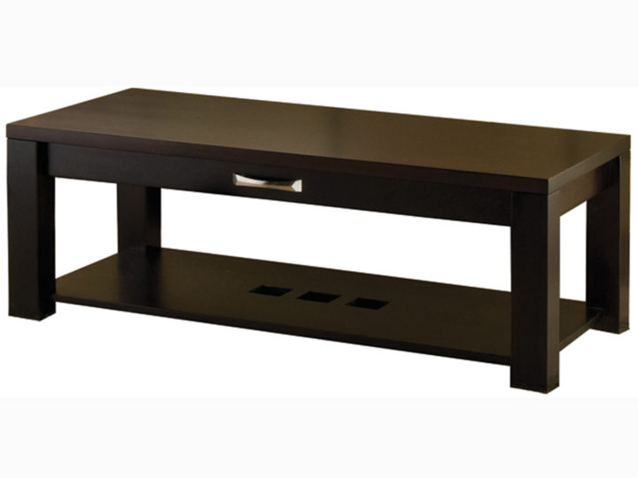 Boxwood Coffee Table - full size with drawer and shelf, solid wood and made in BC