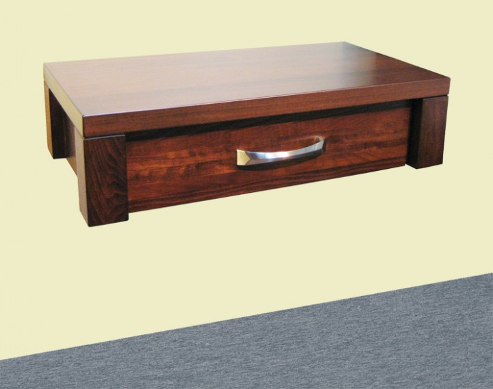Boxwood Floating nightstand - solid wood, locally built, Canadian made, in-house design