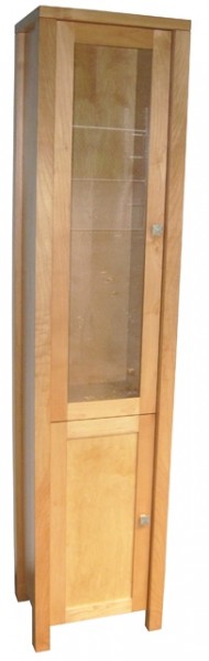 Boxwood Curio/Wine Cabinet - shown in Honey stain