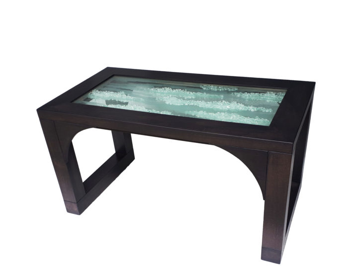 Custom Chelsea Coffee Table - top view of glass by G3