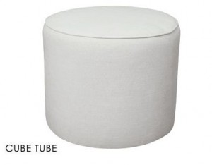 Cube Tube ottoman by Van Gogh Designs - solid wood frame, fully upholstered, locally built to order furniture, Canadian made