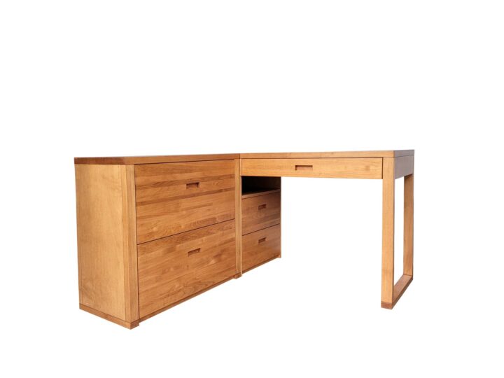 Tangent Desk with filing cabinet