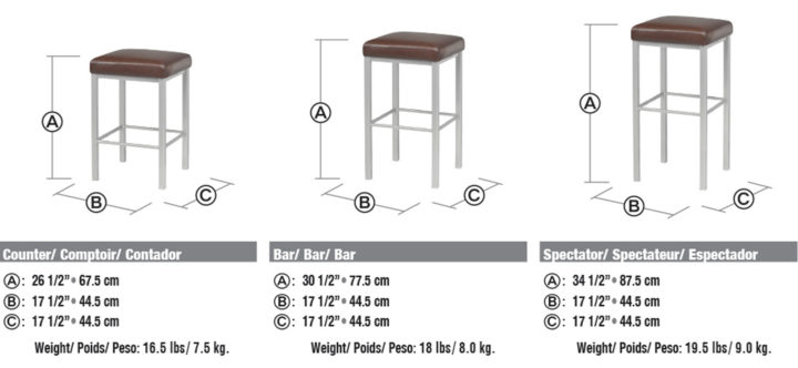 Day Bar Stool- welded steel, Canadian made, upholstered custom built furniture