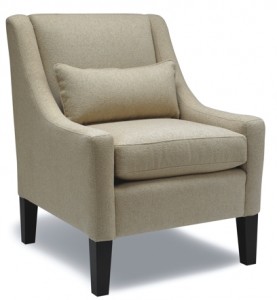 Idea armchair by Stylus - solid wood frame, fully upholstered, locally built, made to order furniture, Canadian made