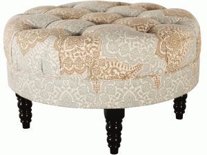 Lolita ottoman by Van Gogh Designs - solid wood frame, fully upholstered, locally built to order furniture, Canadian made