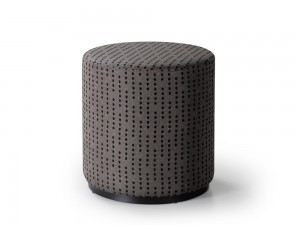 Marshmallow ottoman by Trica, Quebec, welded steel ring base