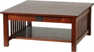 Mission square coffee table by Woodworks, - solid wood, locally built, made to order, Canadian made