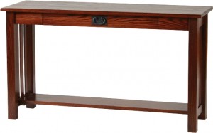 Mission sofa table by Woodworks - solid wood, locally built, made to order, Canadian made