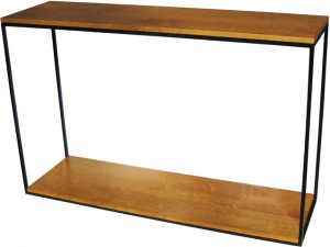 Mix it up Sofa Table - solid wood top & shelves, welded steel frame, built to order, locally made