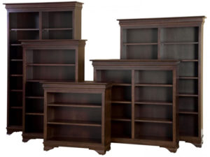 Morgan bookcases built to order by Woodworks - solid wood, locally built, Canadian made