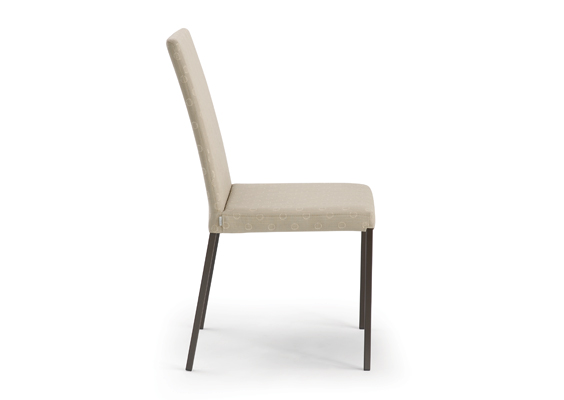 Muse chair by Trica- welded steel, Canadian made, fully upholstered custom built furniture
