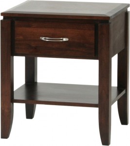 Newport end table by Woodworks, sold wood, locally built, made to order, Canadian made
