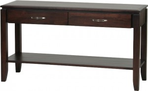 Newport sofa table by Woodworks - solid wood, locally built, made to order, Canadian made