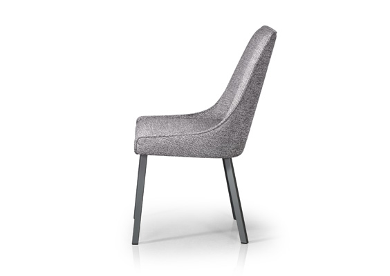 Olivia dining chair by Trica - welded steel, Canadian made, fully upholstered custom built furniture