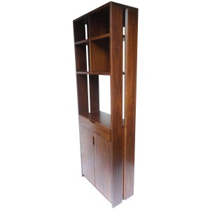 Queue Bookcase for office or kitchen storage - solid wood locally built, custom in-house design Canadian made