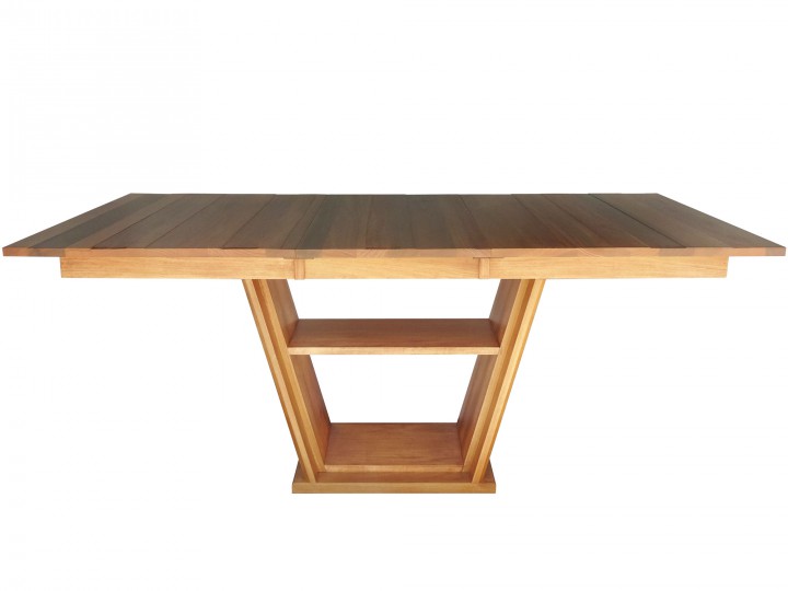 Vancouver Pedestal table, made of solid wood, locally built, custom design, Canadian made.