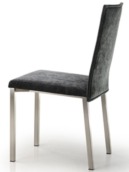 Quadrato dining chair by Trica - welded steel, Canadian made, fully upholstered custom built furniture
