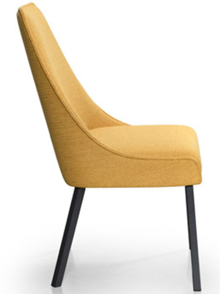 Sara I Plus dining chair by Trica - welded steel, Canadian made, fully upholstered custom built furniture