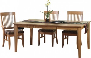 Shaker dining table by Woodworks - solid oak or maple woods