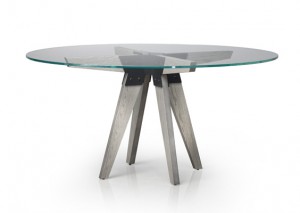 Soul Table Round - welded steel, solid wood, Canadian made