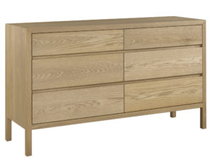 Sula 6 drawer dresser shown in White Oak