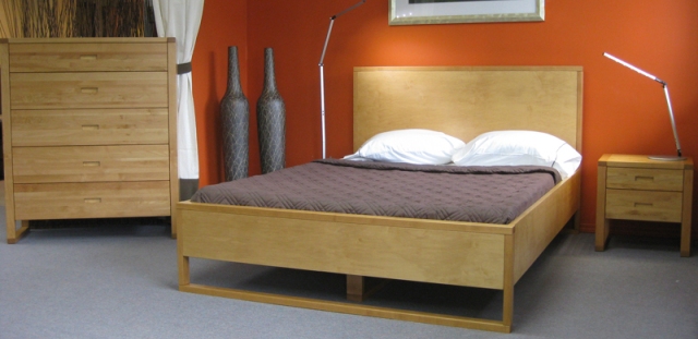 Tangent Solid wood bed, built to order