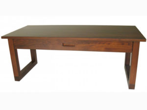Tangent Coffee Table is part of our built to order in-house design solid wood living room furniture. Made in BC.