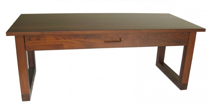 Tangent Coffee Table, locally built, in-house design, solid wood, custom made to order furniture, Canadian made