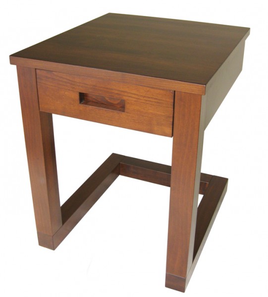 Tangent End Table - in-house design, solid wood, custom made to order furniture, Canadian made