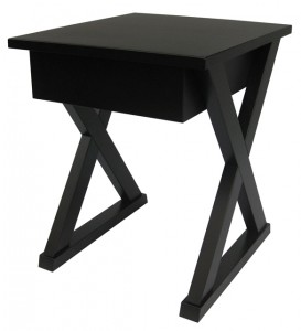 Tangent X-Base End Table - in-house design, solid wood, custom made to order furniture, Canadian made
