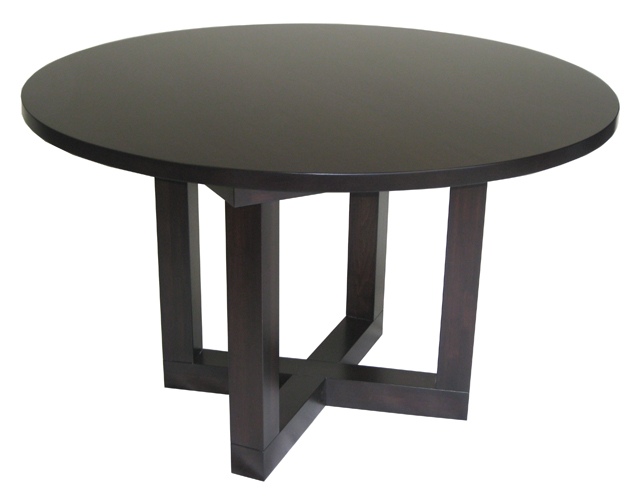 Tangent Pedestal Table – leaf removed