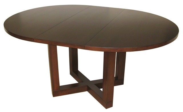 Tangent Pedestal Table with Leaf