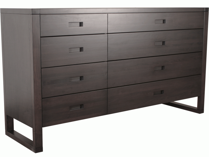 Tangent 8 drawer solid wood dresser - solid wood, locally built, custom made to order in-house design furniture, Canadian made