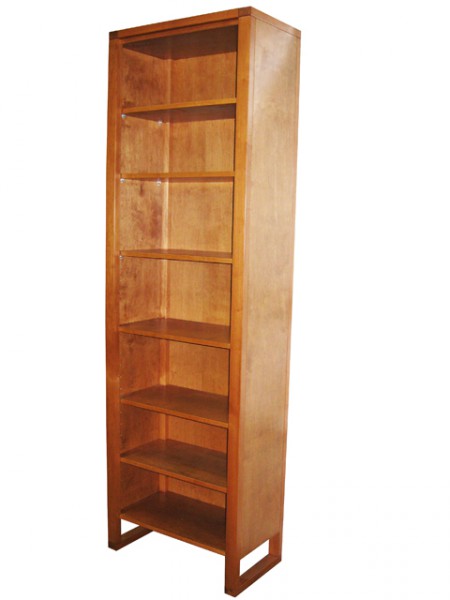 Custom Tangent solid wood tall bookcase, - solid wood locally built, custom in-house design Canadian made