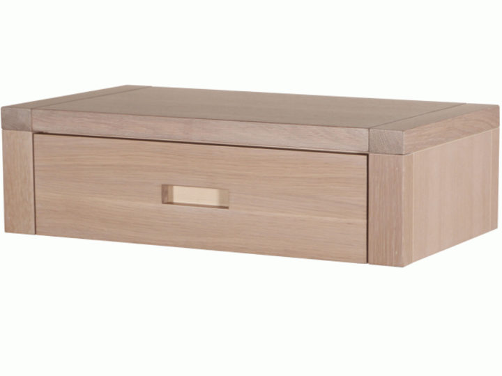 Tangent Floating nightstand - solid wood, locally built, Canadian made, in-house design