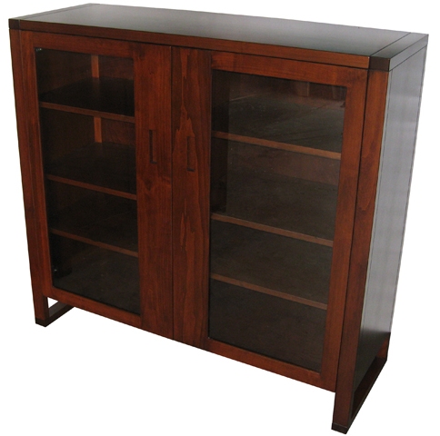 low bookcase with full height doors, solid maple, - solid wood locally built, custom in-house design Canadian made