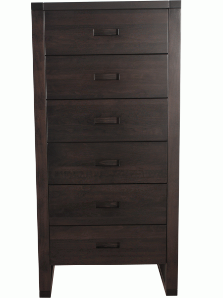 Tangent Lingerie Chest, built of solid wood, can be custom made to order as part of our in-house design furniture. Made in BC