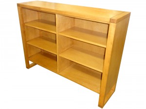 Tangent Bookcase, a solid wood Canadian made piece of furniture for your office, it is built to order and can be completely custom sized.