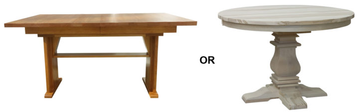 trestle or pedestal dining table?