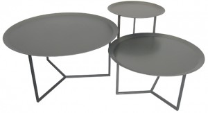 Welded steel cocktail tables by Trica - welded steel, Canadian made