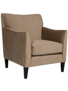 Vienna armchair by Vangogh - solid wood frame, fully upholstered, locally built, made to order furniture, Canadian made